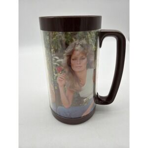 Vintage Farrah Fawcett Plastic Mug Pro Arts Thermo Serv